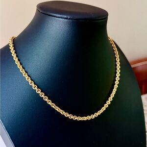 Vintage Kenneth Jay Lane 16" heart clasp necklace